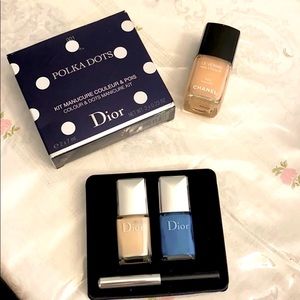 Dior polka dots nail posh manicure kits Chanel 543